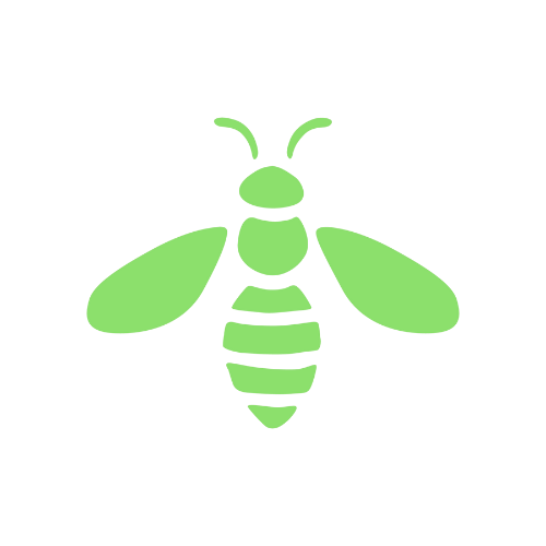 Bij groen transparant